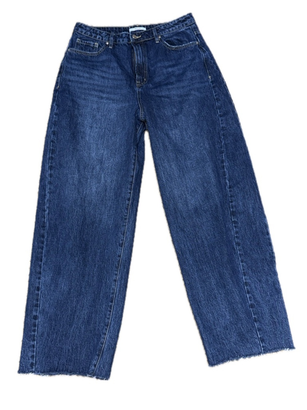 👖🛹 BAYEAS Wide‎ Leg Balloon Jeans Dark Wash Raw Hem Men's Sz 31